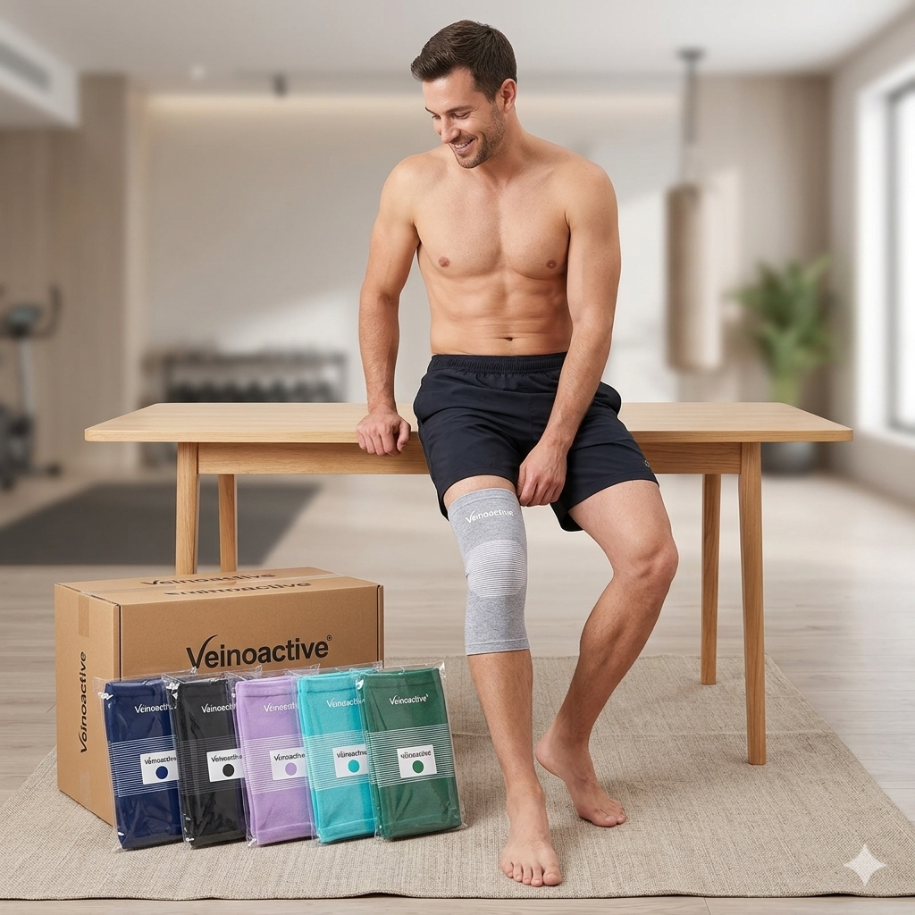 Genouillère Bambou VeinoActive© — Compression & Confort Absolu