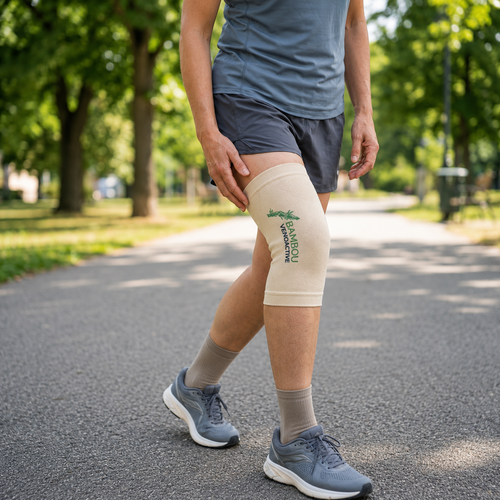 Genouillère Bambou VeinoActive© — Compression & Confort Absolu
