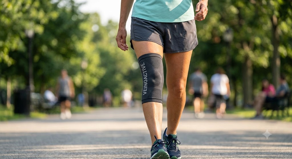 Genouillère Bambou VeinoActive© — Compression & Confort Absolu