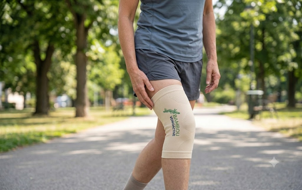 Genouillère Bambou VeinoActive© — Compression & Confort Absolu