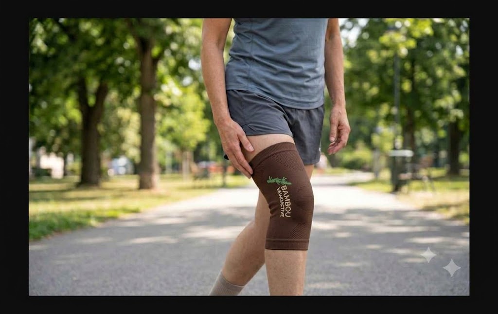 Genouillère Bambou VeinoActive© — Compression & Confort Absolu