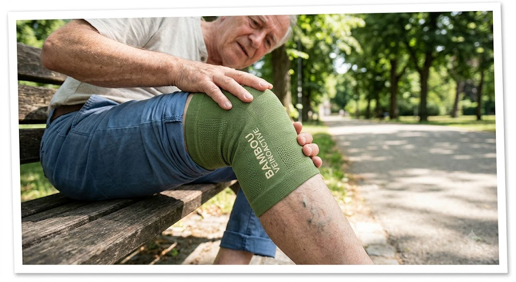Genouillère Bambou VeinoActive© — Compression & Confort Absolu